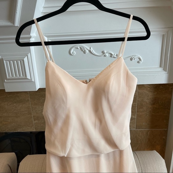 Birdy Grey Maxi Dress Blush Pink Size Small Bridesmaid Prom wedding Dress - Picture 4 of 9